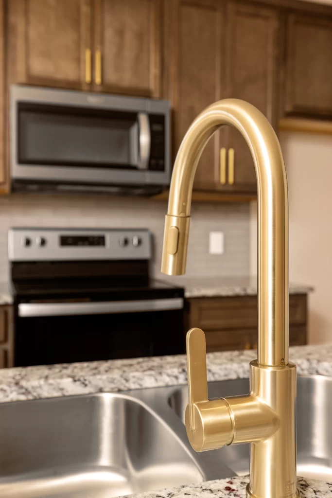 gold kitchen faucet