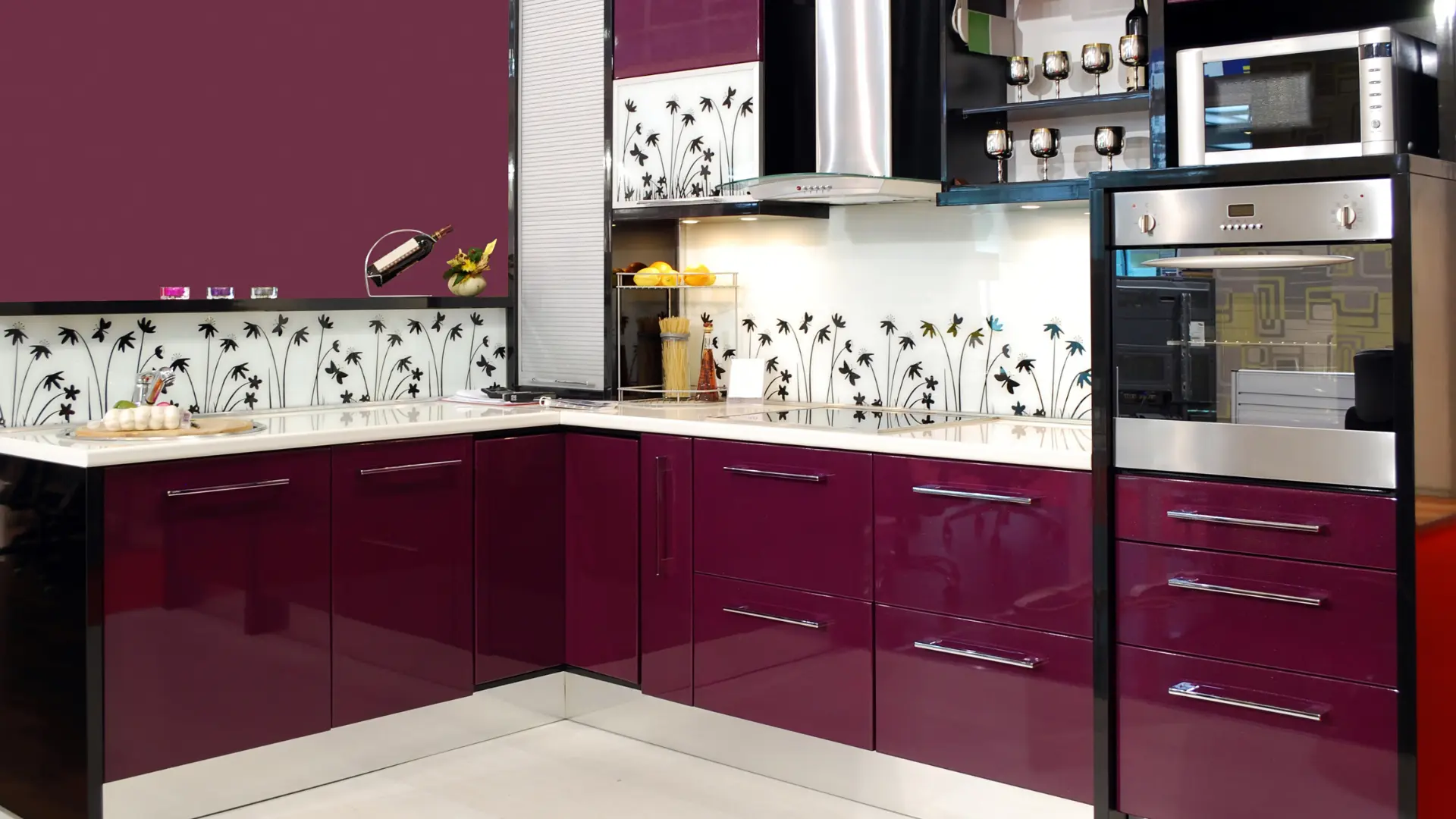 Create a Bold and Stylish Space with Purple Kitchens - Cool Kitchen ...