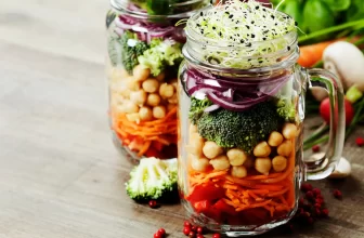 vegetables in a mason jar